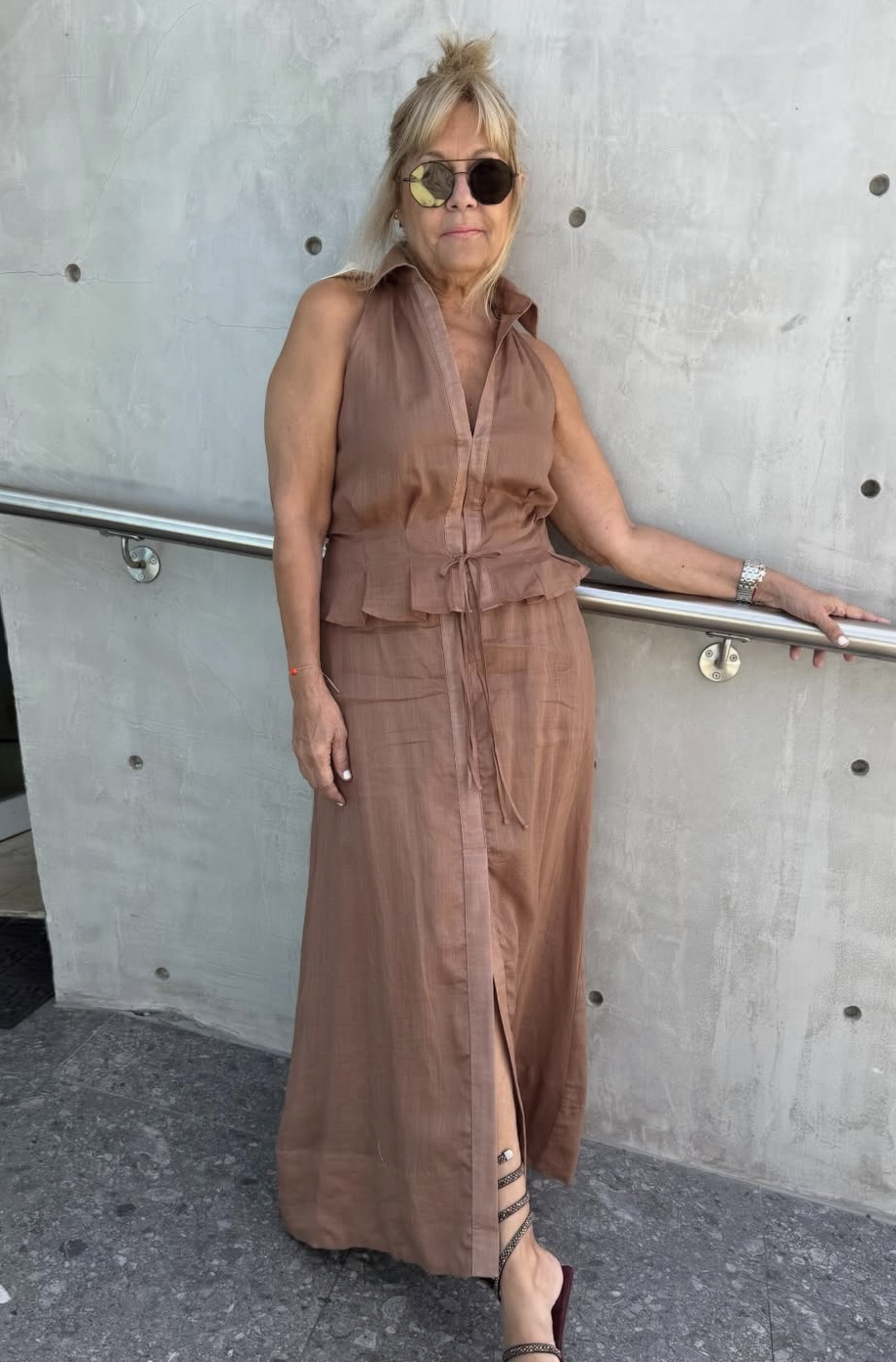 Natural Khaki Sun Dress